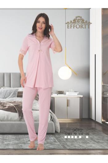 Effortt 9012  Dantel Detaylı Lohusa Pijama Takımı