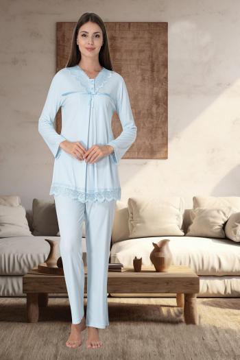 Effortt 4032 Dantelli Lohusa Pijama Takım