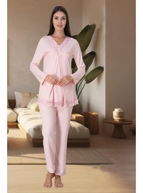 Effortt 4032 Dantelli Lohusa Pijama Takım