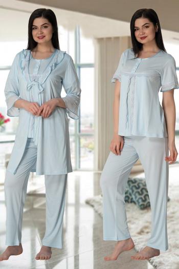 Effortt 4074 Lohusa Hamile Pijama Takım Sabahlık