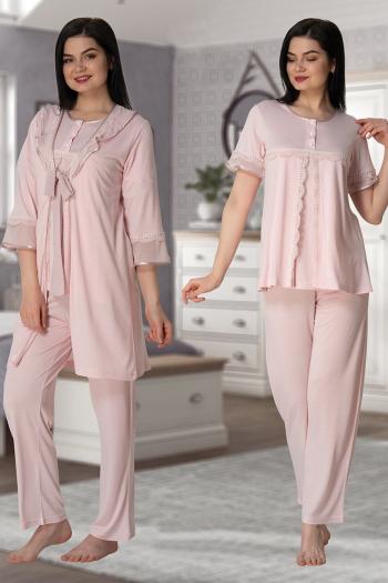 Effortt 4074 Lohusa Hamile Pijama Takım Sabahlık