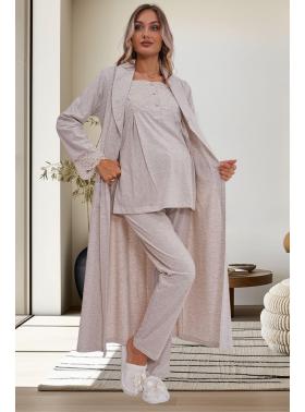 6170 Vizon Hamile Lohusa Sabahlıklı Pijama Takımı